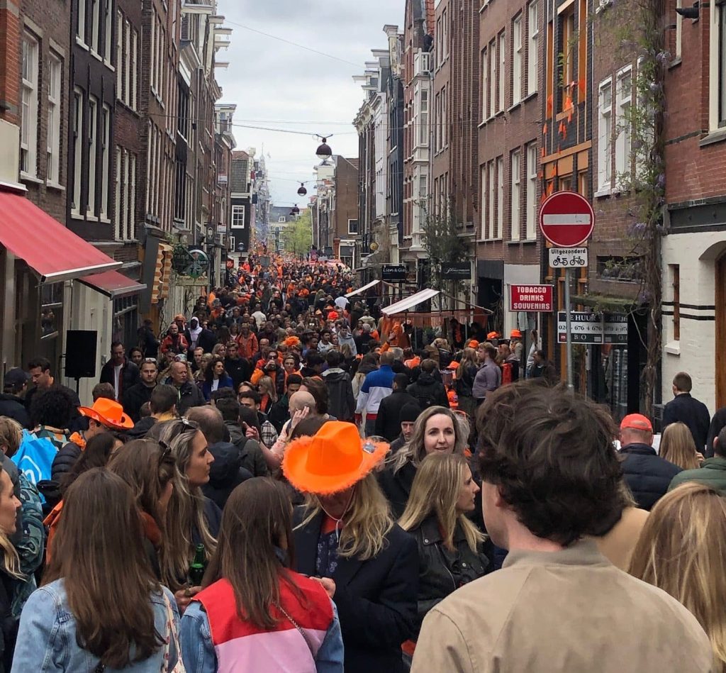 busy street in Amsterdam