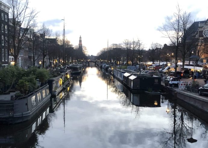 amsterdam in sunrise