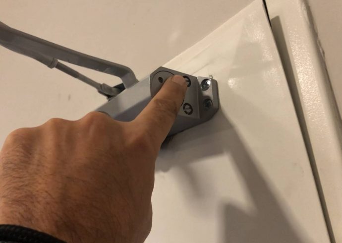 door closer installation